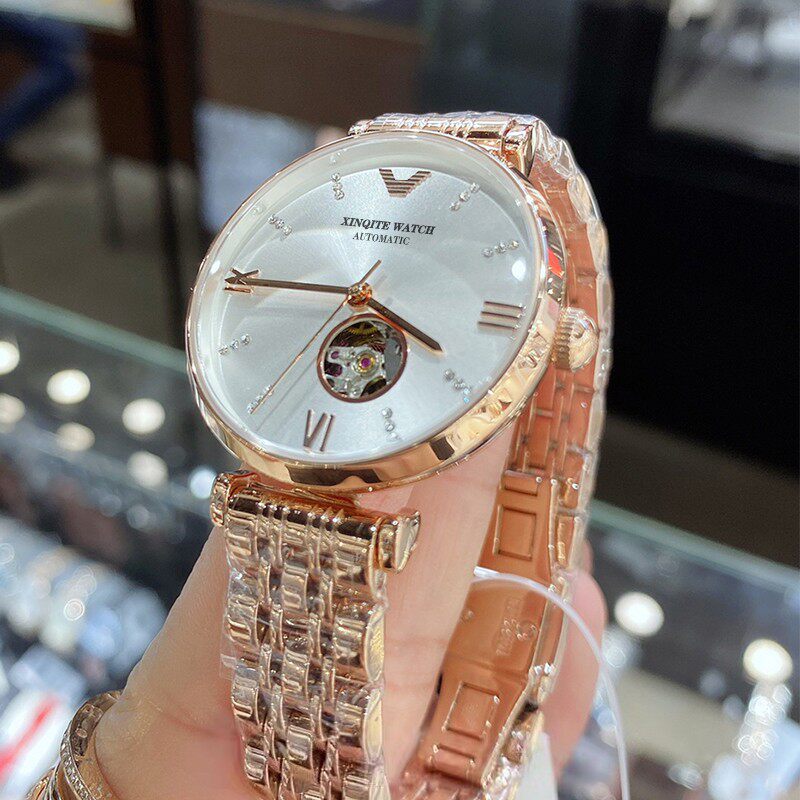 Swiss Armani gypsophila watch ladies hollow mechanical watch top ten famous brand women's watch 2021 new
