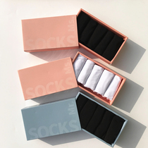 Cotton wrap ammonia male and female short stocking box (5 double fit) Classic black and white two colours 97% cotton 3% spandex hygroscopic perspiration