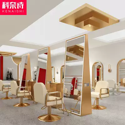 2021 smart touch salon mirror table floor-to-cut hair perm-dye mirror shop net red hair salon dedicated double-sided