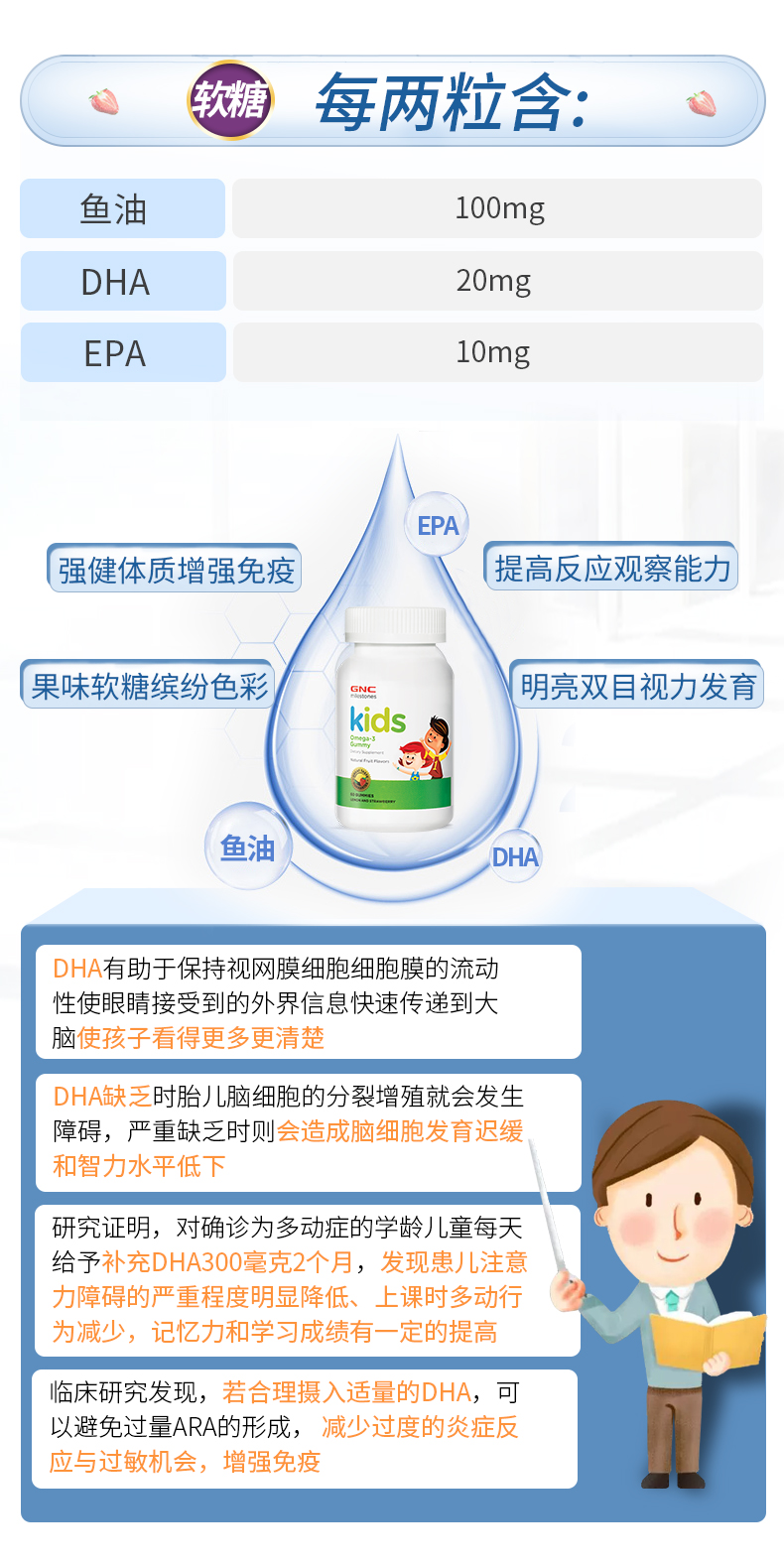 GNC 健安喜DHA软糖