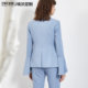 iwode Evo custom suit suit fashion women's temperament slim two-piece blue banquet dress