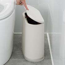 Japanese-style household push-type trash can kitchen living room bedroom covered trash can bathroom toilet classification paper basket