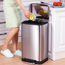 Creative large size European fashion stainless steel pedal trash can for home living room kitchen bathroom hotel lobby