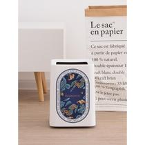 American retro pattern trash can for home living room bedroom bathroom toilet high-looking kitchen large-capacity creative