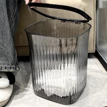 Transparent trash can high-looking home living room light luxury kitchen toilet bathroom large bedroom office wastebasket
