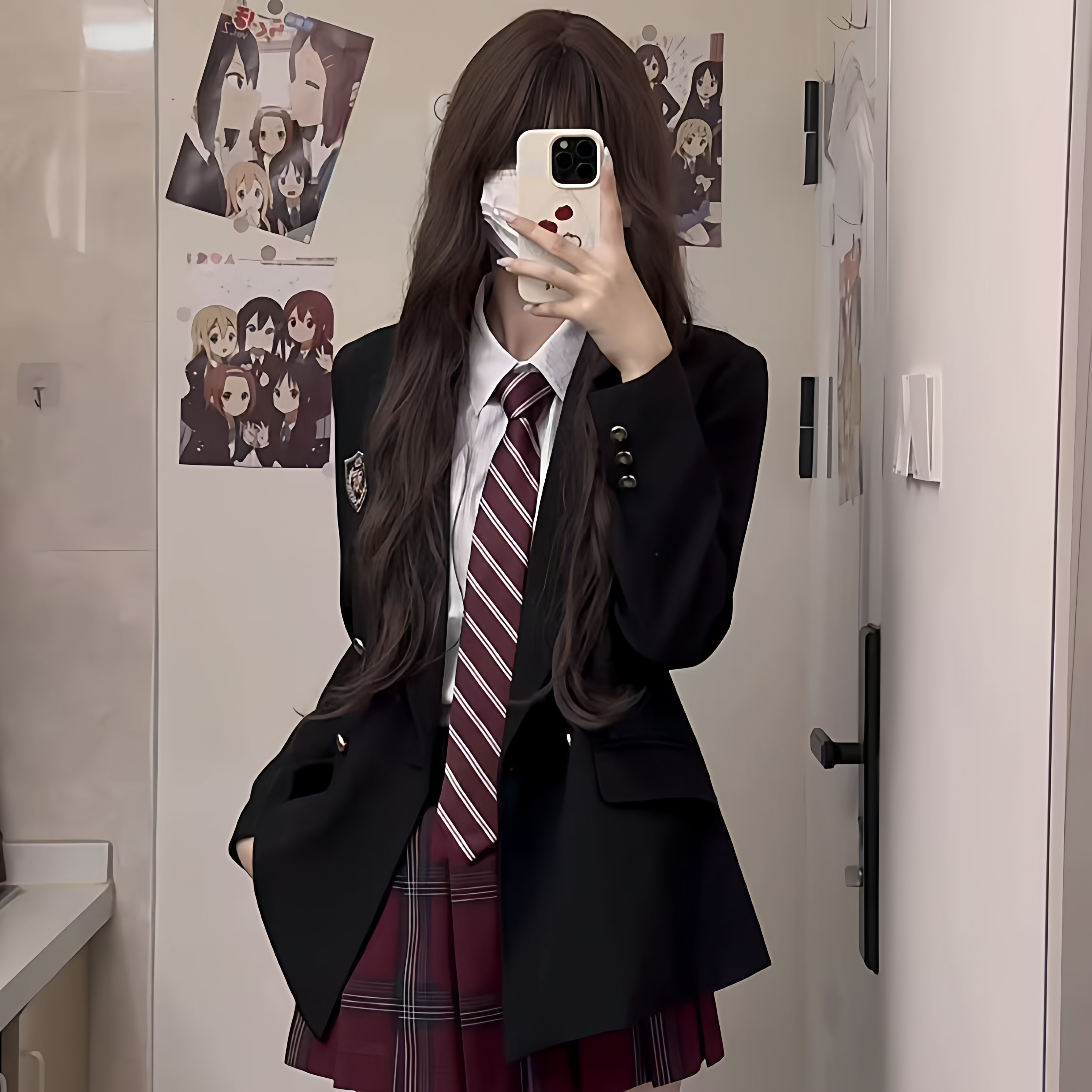 Women's petite women's spring and autumn suit jacket, JK uniform style, Japanese school uniform, suitable for college students.