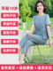 中年妈妈夏装时尚气质短袖2025新款中老年女洋气减龄上衣两件套装