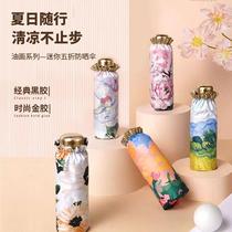 Womens parasol anti-UV sunscreen ultra-compact portable high-looking foldable lightweight dual-use