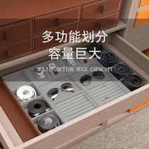 High-grade exquisite light luxury drawer inner watch sunglasses belt leather cloakroom large capacity custom jewelry storage box