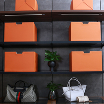 Light luxury cloakroom storage artifact folding clothes storage box leather wardrobe underwear underwear underwear sorting box customization