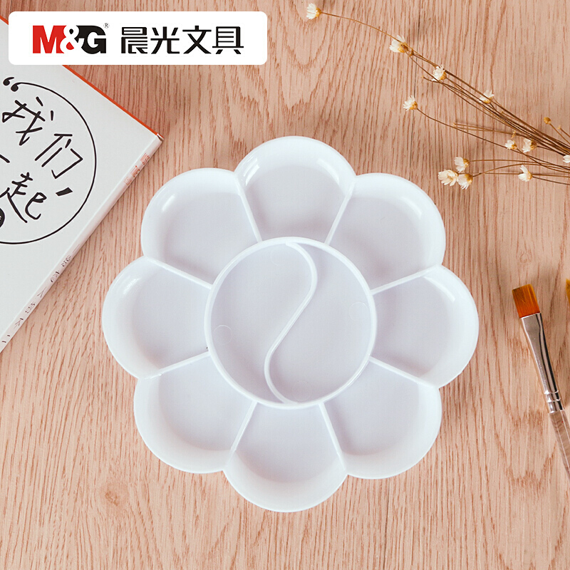 Morning light (MG) stationery 8 Gg 10 Plum Blossom Color Pan Children Painting Palette Paint Pan APE97708 APE97709