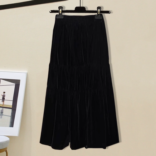 Демисезонная ретро плетеная бархатная куртка, юбка, комплект, в стиле Шанель