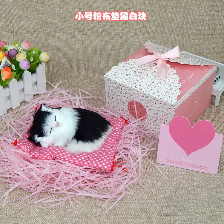 Реалистичная плюшевая игрушка, кот, творческий подарок