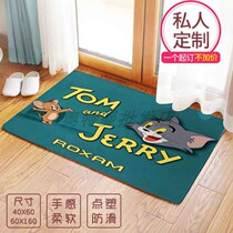 Cat and mouse cartoon carpet anime bedroom cute childrens room personality creative floor mat bedside floating window blanket