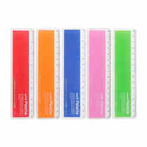 Japan Mitsubishi color ruler DJT15-200 pupils with transparent plastic ruler straight 15CM stationery