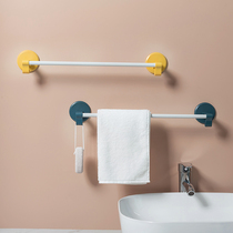  Bathroom towel rack punch-free hanging towel rack Nordic simple kitchen towel rack single rod shelf single layer