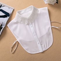 Cutout small false collar lace chiffon shirt collar goddess fashion versatile temperament little frog excellent product