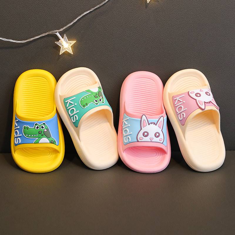 Children Slippers Summer Net Red Cartoon Cute Thickening Non-slip Soft Bottom Residence House Children's Baby Bathroom Cool Slippers 