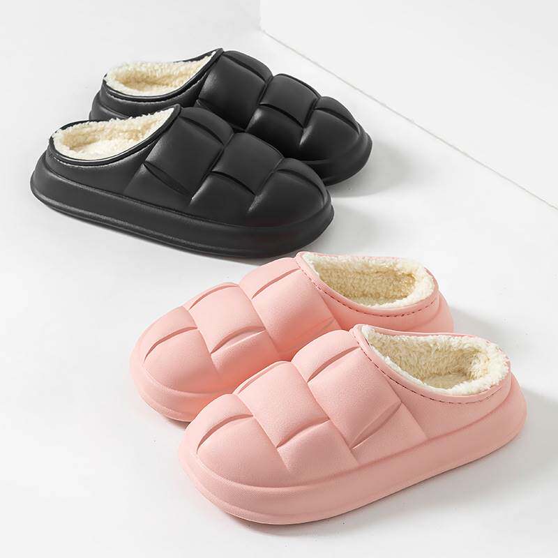 Hebei small primary cotton slippers female home waterproof and warm 2022 New lovers' thick bottom plus suede cotton shoes men's 5809 