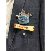Blue flowers exquisite groomsmen bridesmaids corsage Korean style wedding groom wedding supplies wedding brother group corsage
