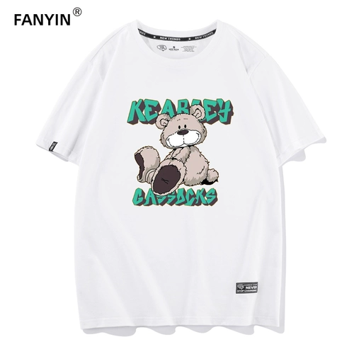 Tide, летняя футболка с коротким рукавом, парная одежда для влюбленных, с медвежатами, в корейском стиле, короткий рукав