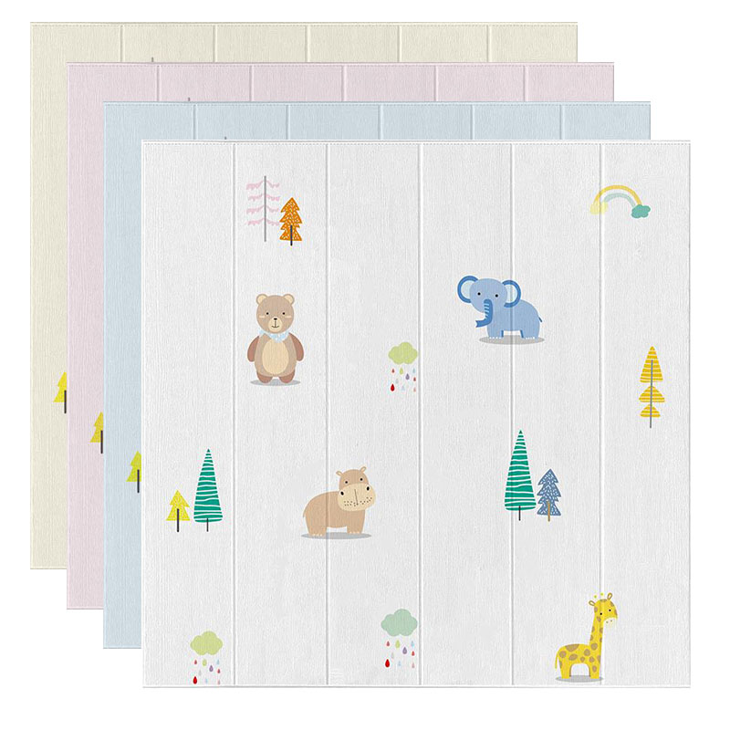 Cartoon wallpaper self-adhesive 3d three-dimensional wall stickers bedroom warm children's room decoration anti-collision foam wall skirt home wallpaper