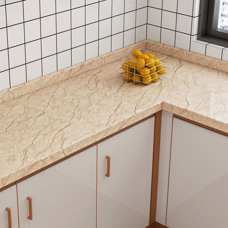 Marble wallpaper self-adhesive powder room kitchen waterproof and oil-proof cabinet desktop furniture home renovation self-adhesive wallpaper