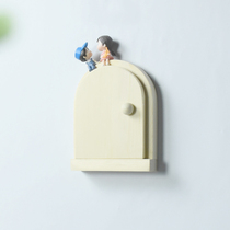 Switch sticker protective cover solid wood socket air conditioning outlet cover ugly decoration simple modern creative no punching wall sticker