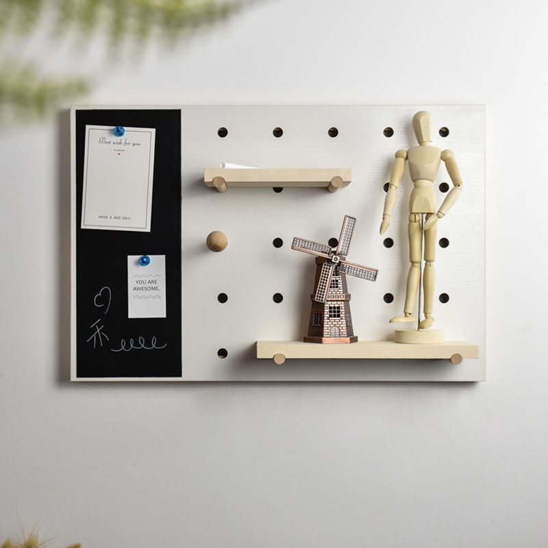 Hole board meter box wall shelf partition Nordic style wooden distribution box shielding decorative painting pendant customization