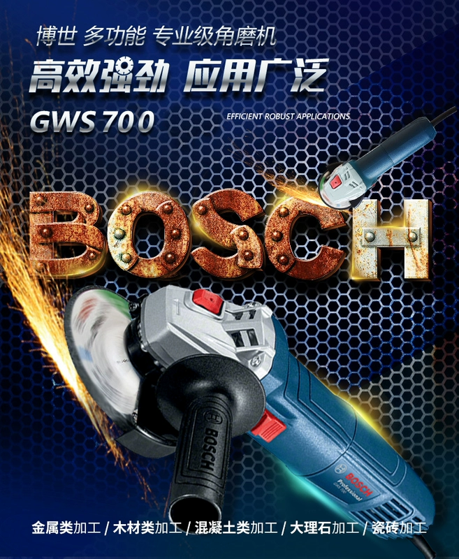 Máy Mài Góc Bosch GWS700 Máy Mài Cắt Bác Sĩ Đá Mài Đa Năng Gia Đình Máy Xay Cầm Tay 710W