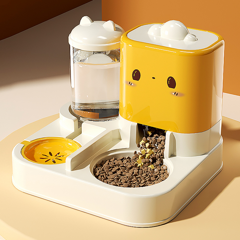 Automatic Feeder Cat Food Bowl Cat Rice Bowl Food Bowl Dog Bowl Double Bowl Drinking Water Feeding Device All-In-One Machine