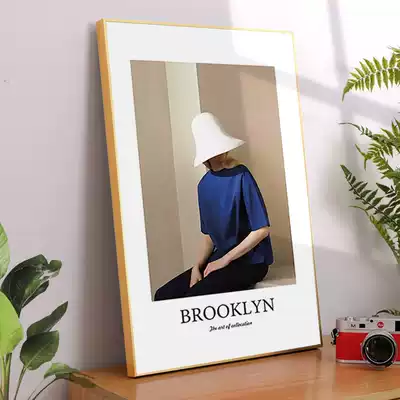 Very fine simple aluminum alloy picture frame custom wall hanging Any size photo frame framed advertising puzzle poster frame custom