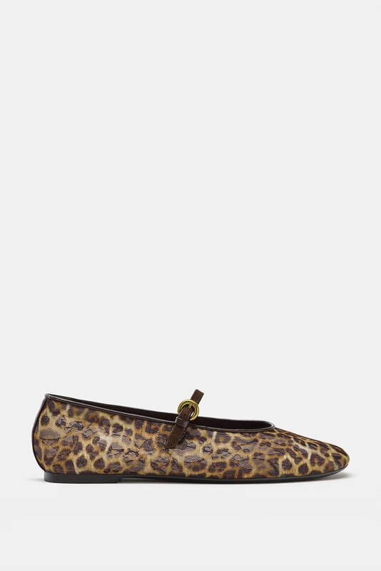 Za2026 Early Autumn New Women's Shoes, Personalized Trendy Leopard Print Mesh Ballet Shoes 2512811 195