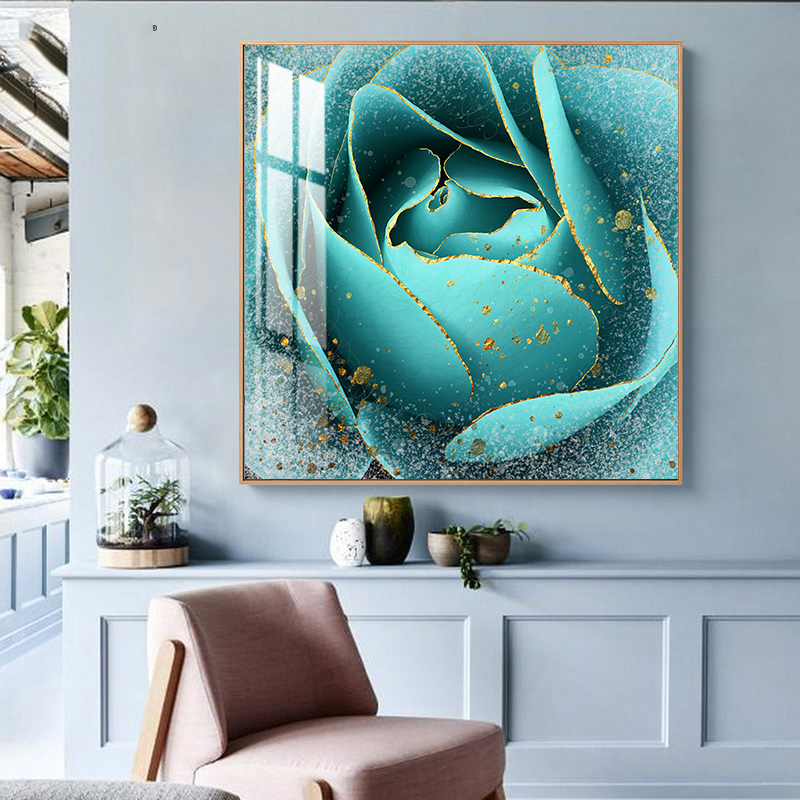 Dining room decoration painting single modern minimalist painting sofa background wall porch entry rose flower living room decoration painting