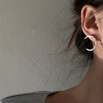  Earrings 2021 new European and American temperament elegant chic small and simple super fairy high-end sense of star and moon stud earrings earrings