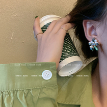  This doesnt seem rich crystal pearls flowers temperament earrings 2021 new trendy all-match earrings