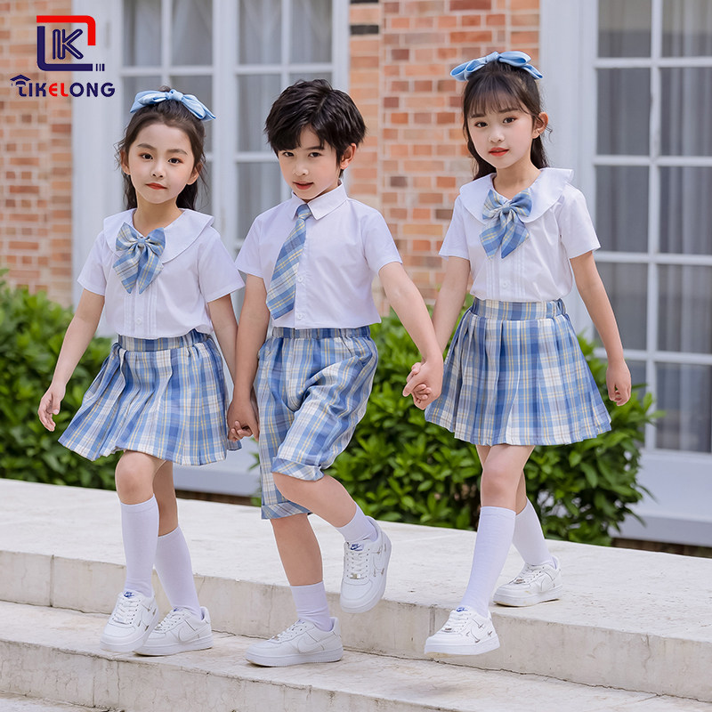 Primary school uniforms Summer JK uniforms girls' class uniforms Inn Wind performance Out of service Graduation photo kindergarten Garden Costume Summer Clothes