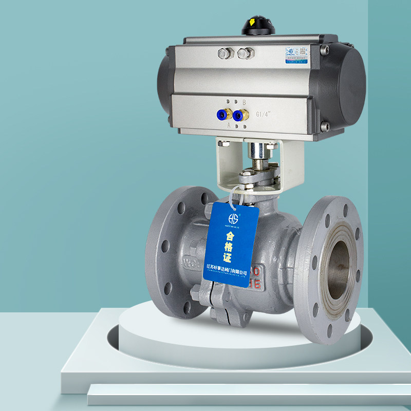 Q641F-16C pneumatic cast steel flange ball valve high-temperature steam cut off valve dn50 65 80100150