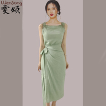 Fashion Sexy Cotton Twist Braces Dress Dress Woman Dress 2022 Summer Dress New Temperament Slim Lace Dress