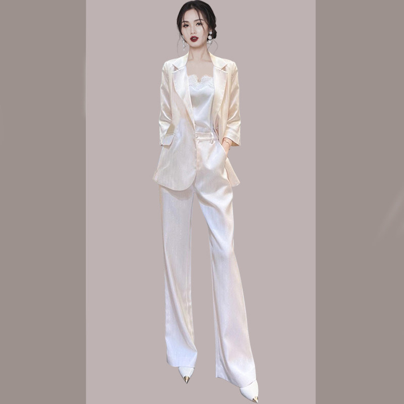 Autumn clothing net celebrity professional suit female 2022 autumn new fashion temperament suit pants autumn two-piece women's clothing