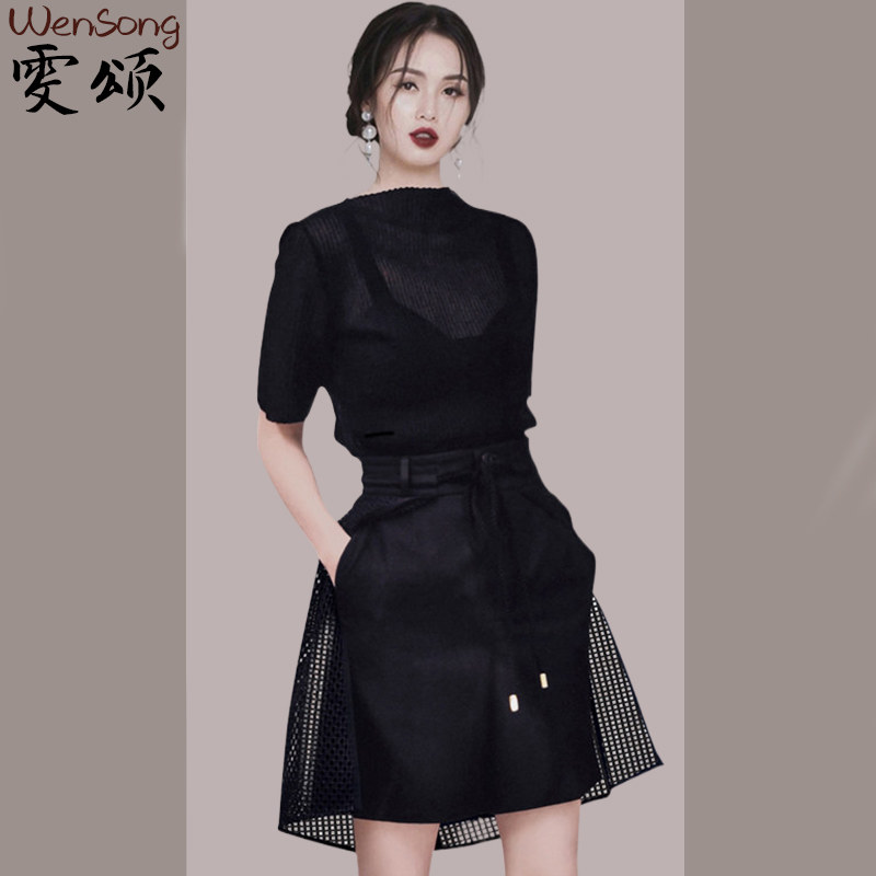 Temperament high-end dress suit women's 2022 summer new French light luxury ladies skirt two-piece women's clothing