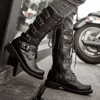 Men's boots, autumn high-top riding boots, long boots, work boots, men's big-headed leather boots, waterproof large-sized long boots, Dr. Martens boots, trendy