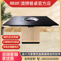 Australia Cards Z110B Hotpot Barbecue Table And Chairs Commercial Roast Dining Table And Chairs Combined Restaurant Hotel Dining Table And Chairs Customised