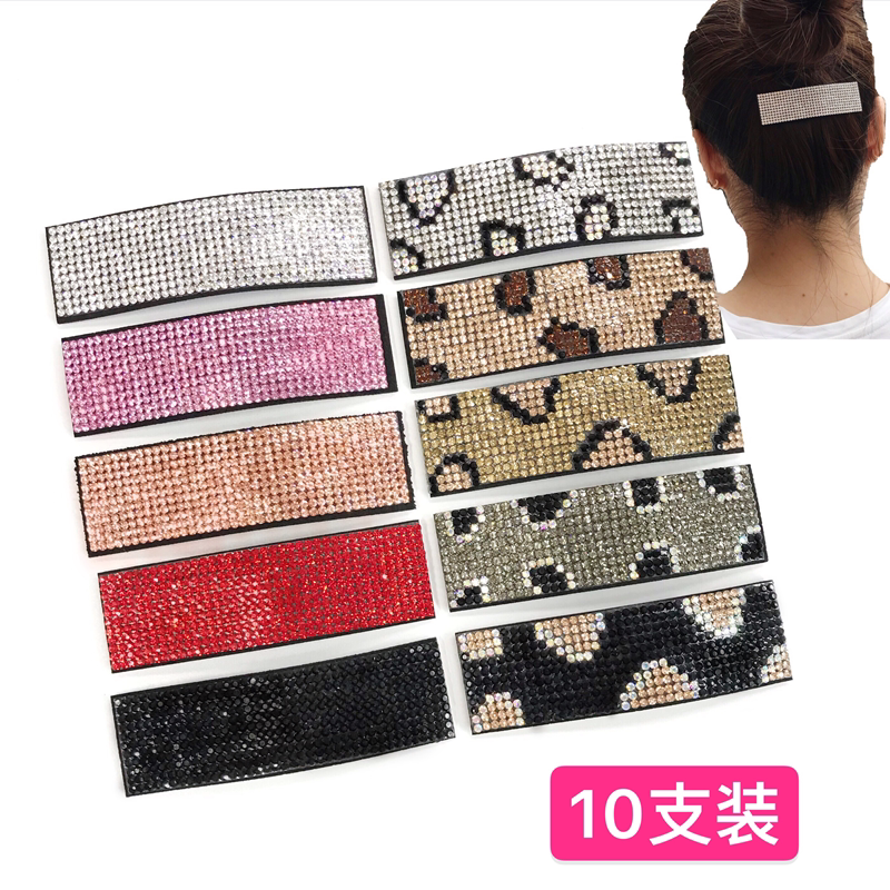 New hair accessories Water drill BB clip straight clip large coloured liu Haiclip rectangular side collet top card with hairpin hairpin clip-Taobao