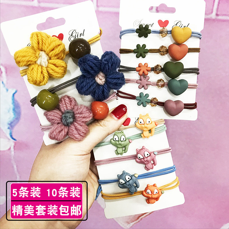 Girl Rubber Gluten Little Girl Zhair Hair Headwear without injury Brief Jyote Head rope Girl new cute Tong Hair Rope Hring-Taobao