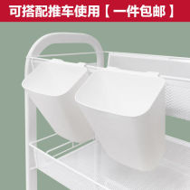 Beauty cart car small trash can hanging ◆ storage box Non-punching kitchen rack hanging box small cart White