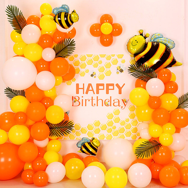 1st birthday decoration scene layout happy balloon party decorations baby children background wall boys girls