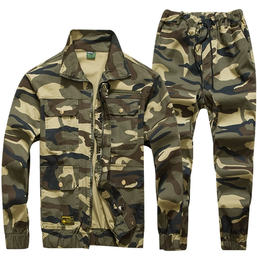 Хлопковый эластичный осенний износостойкий комбинезон, свободный крой, защита от ожогов