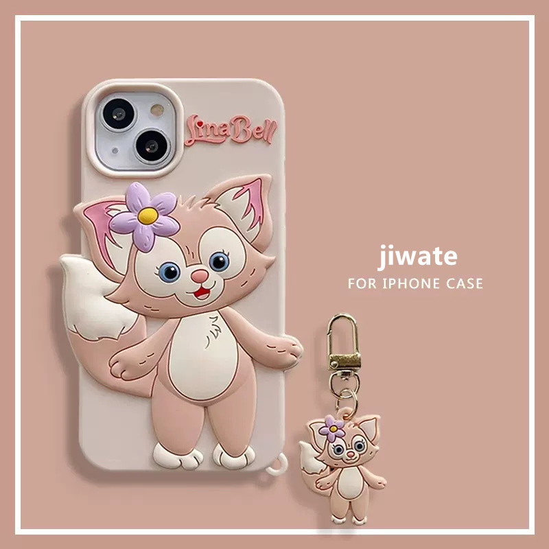 Ins Internet Celebrity Cartoon Fox Lina Belle Suitable for Apple 13 Phone Case Xr 3D iPhone 11 Full Protection Anti-Drop 12 Pro Max Soft Silicone Xsmax Japanese and Korean Style 8 Plus New Model I7P for Girls