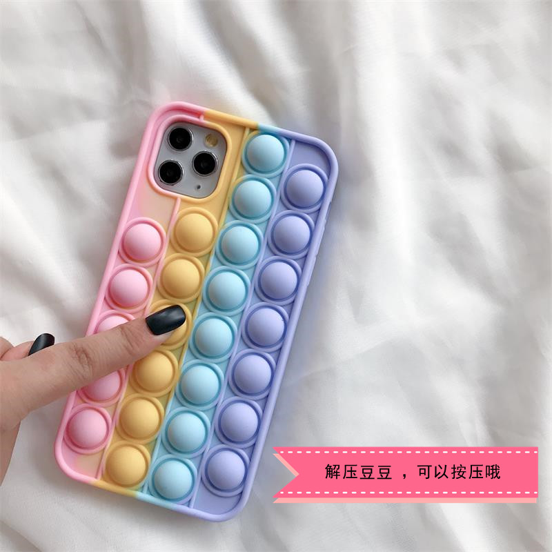 Red Rice Note9pro (5G Version) & Silicone [Rainbow & Press Bubble & Without Bracelet]k40 rainbow decompression Pinch millet 11 Mobile phone shell millet 10 silica gel Red rice note 9 pro Soft shell k30 Pearl Bracelet note 7 / 8 pro Straight edge All inclusive Fall prevention cc9 personality k20 fashionista